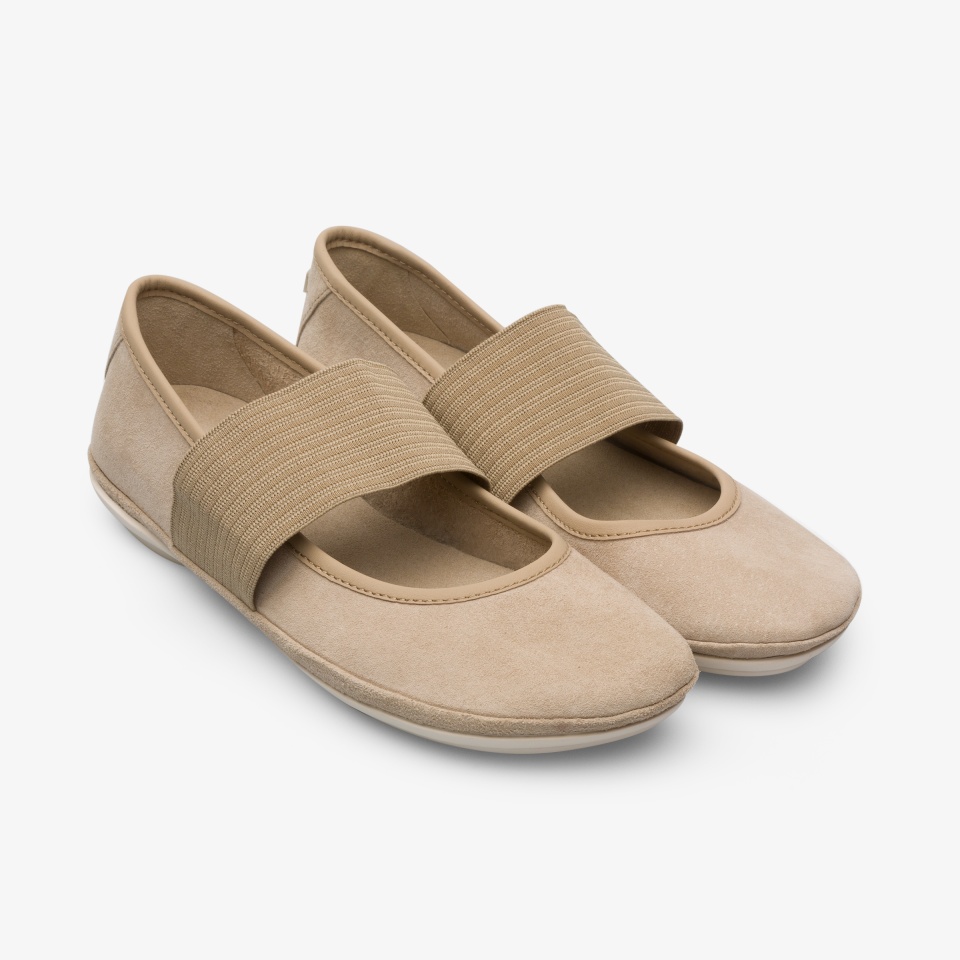 Bailarinas Camper Right Mujer - Beige | Camper Online + 9630JEPFK